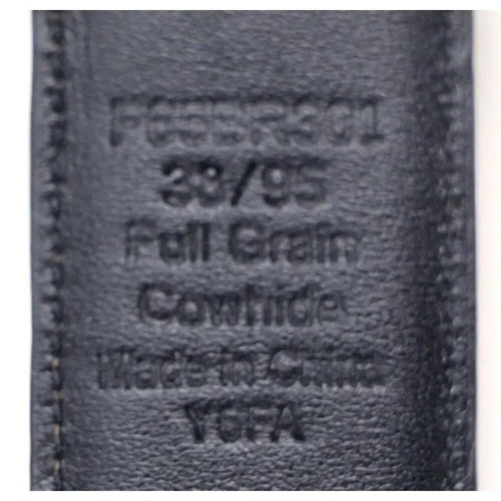 CLASSIC BLACK BROWN REAL LEATHER 1 3/8